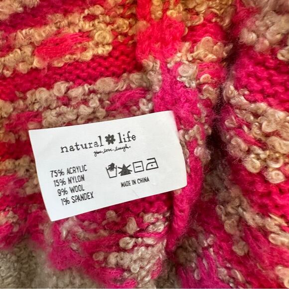 Natural Life Calla Jacquard Cardigan Sweater Floral L/XL Colorful - Picture 8 of 8